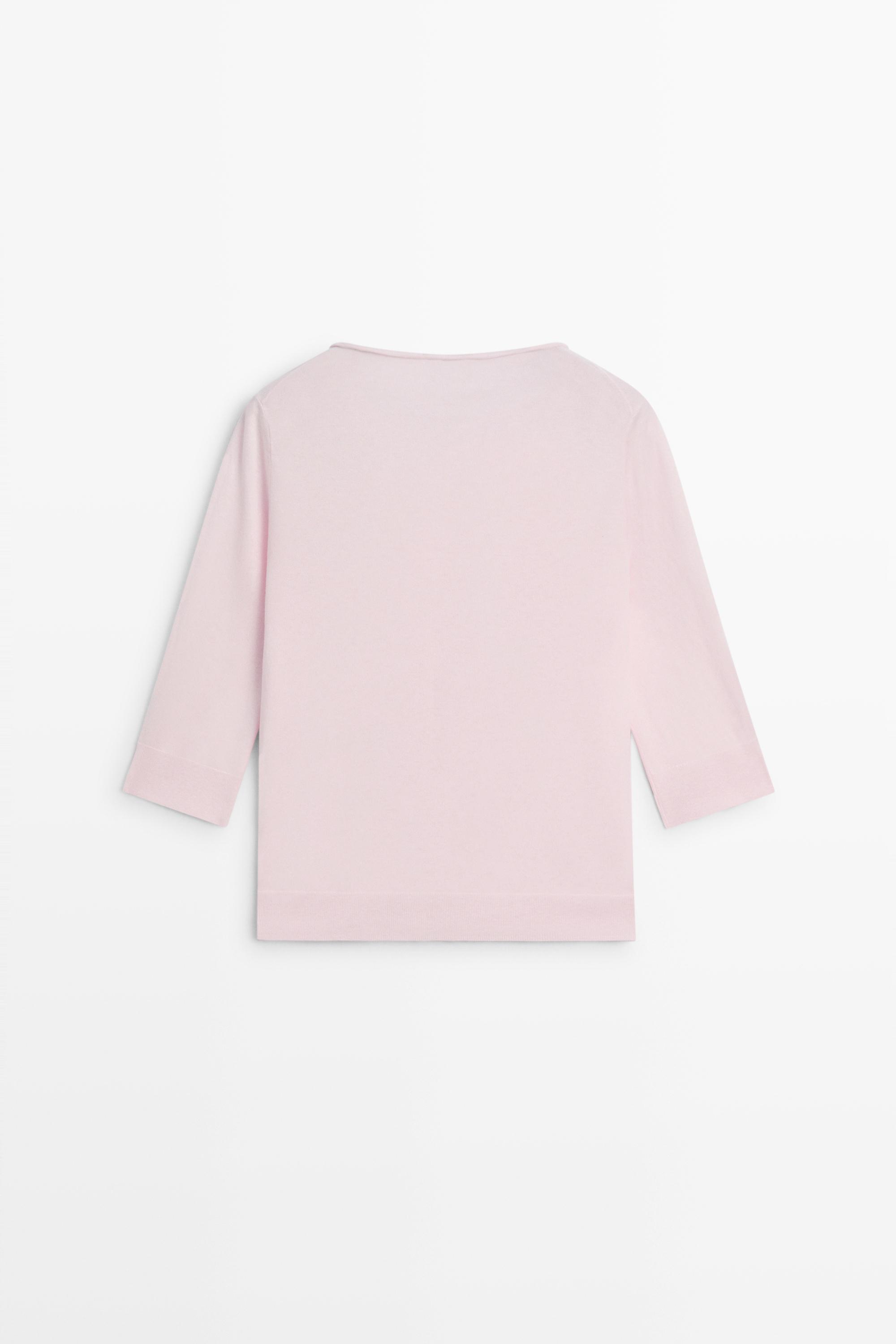 Cotton blend boat neck cardigan
